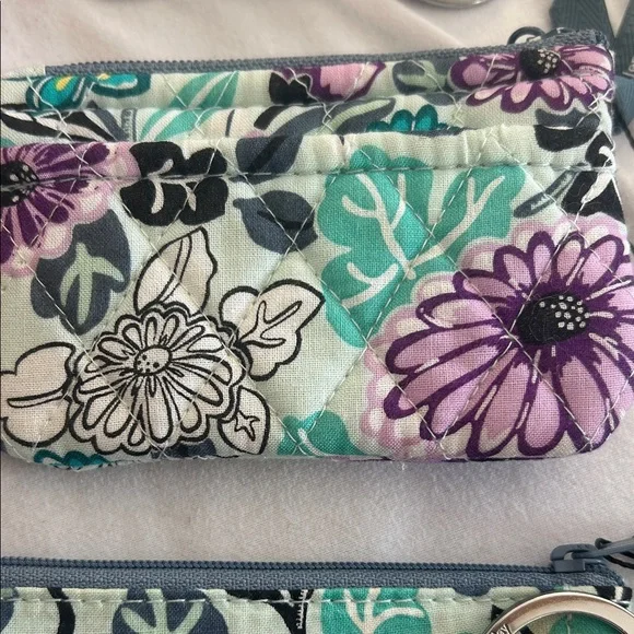 Vera Bradley Floral ID Holder, coin purse  and Keychain Set - Picture 3 of 5
